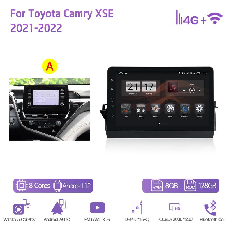 11.6" For Toyota Camry XSE 2025-2025 GPS Navigation Radio Android12 8Core CarPlay 4G Host 360Camera Car Multimedia Video Player