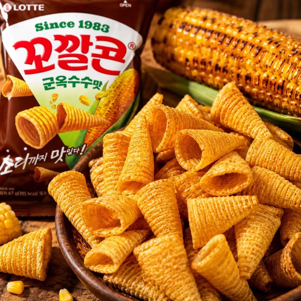 Lotte Kokal Corn Snack (Grilled‑Corn Flavor) 67g