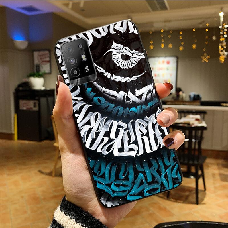 Pokras Lampas Graffiti Art Phone Case for OPPO A54 A74 A94 A53S A9 A5 A15 A16 A91 A96 A76 Reno8 8Pro Reno2 Z