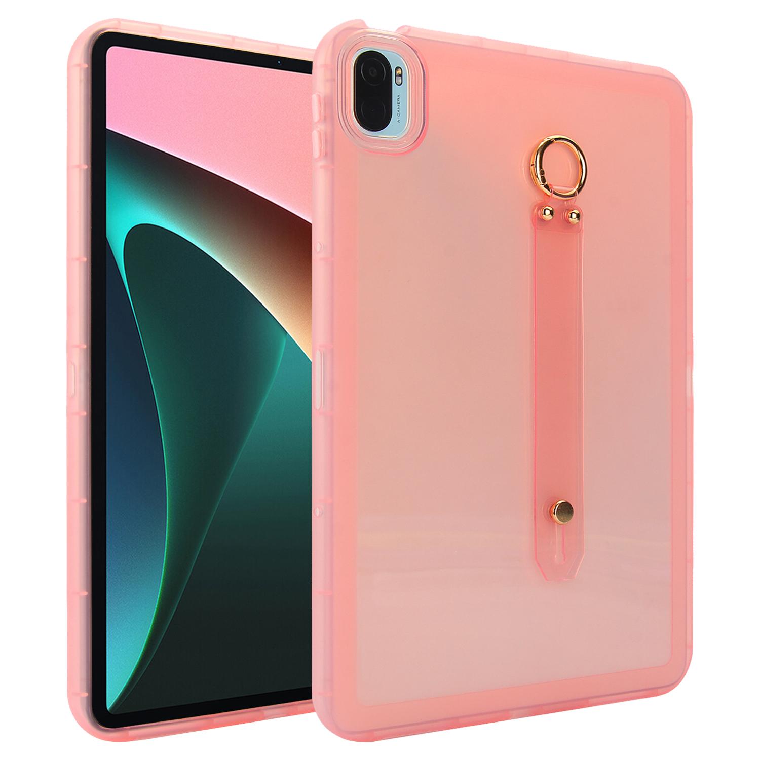 

Чехол для Xiaomi Pad 5 Pro/Pad 5 Противоударный ТПУ Чехол для планшета с ремешком на запястье Pink