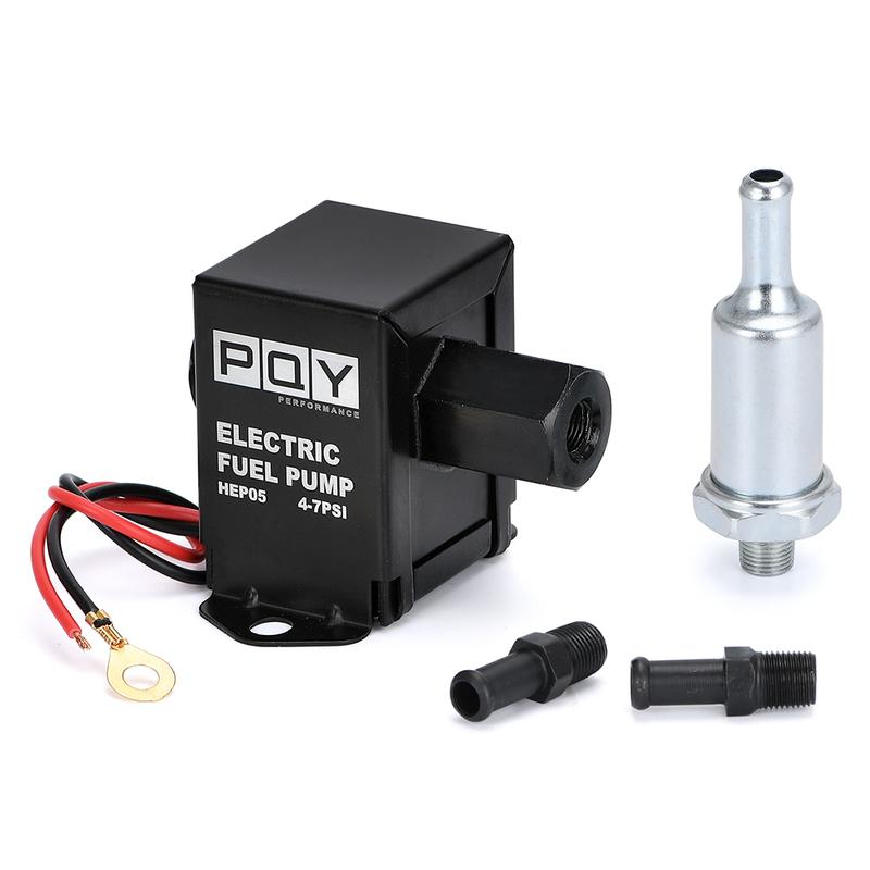 Electronic 12V Fuel Pump 2.5-7PSI Pressure 90LPH Gas Petrol Diesel Compatible FEP12SV E8012S For Auto Carburetor Motorcycle