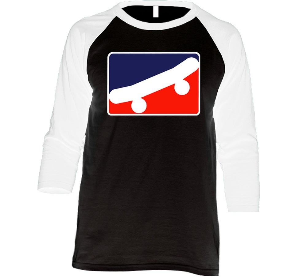 

Shorty s Skateboards Pro Major League Logo Mashup Enthusiasts Raglan 3/4 Sl 4XL