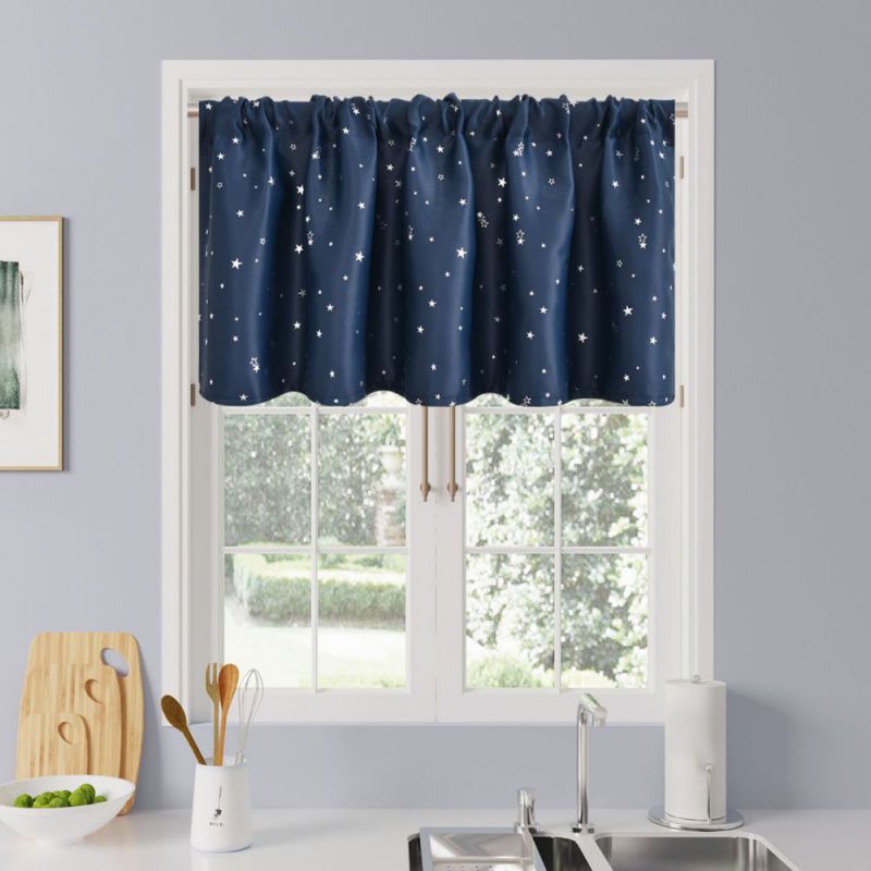 Серебряная Звезда Горячего Тиснения Короткая Занавеска Декоративная Занавеска 40*60cm