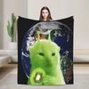 Warm Comfy Blanket Plane Travel Funny Space Planet Kitten Bedding Throws Fashion  Bedspread For Home Decor