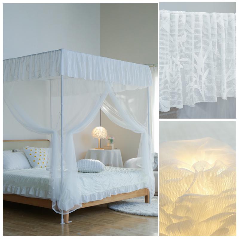 Free Shipping Bedroom Mosquito Net - Full Coverage Floor Net for Single Bed, Anti-Mosquito Protection, Perfect for Rentals