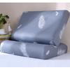 Plaid Print Cotton Pillow Case Covers for Contour Neck Memory Foam Pillow Pillowcase with Zipper (Grey Feather)