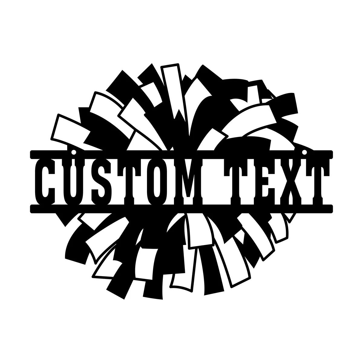 Metal Wall Decor, Personalized Name Sign for Cheerleader, Home Room Ornament чёрный