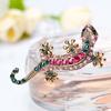 Unisex Rhinestone Lizard Gecko Animal Creeper Brooch Pin Corsage Jewelry Gift