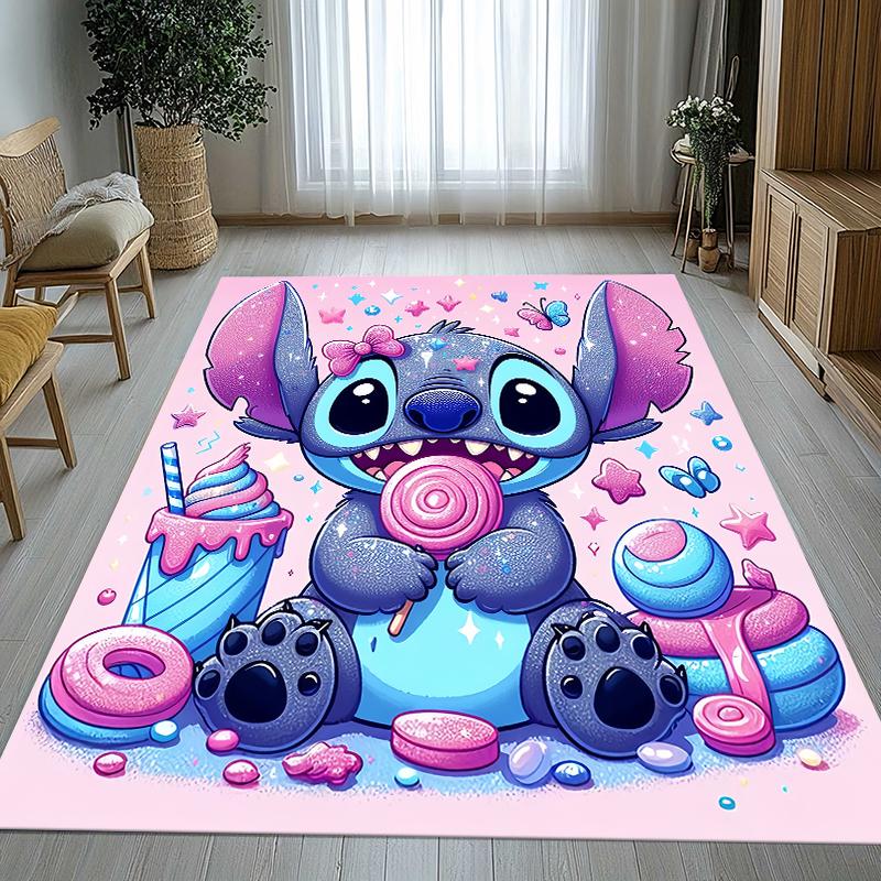 Covor Kawaii cu Cusături S, Anti-Alunecare pentru Sufragerie, Covor Moale pentru Dormitor, Cameră de Joacă pentru Copii, Canapea, Decor Acasă, Preș Cadou