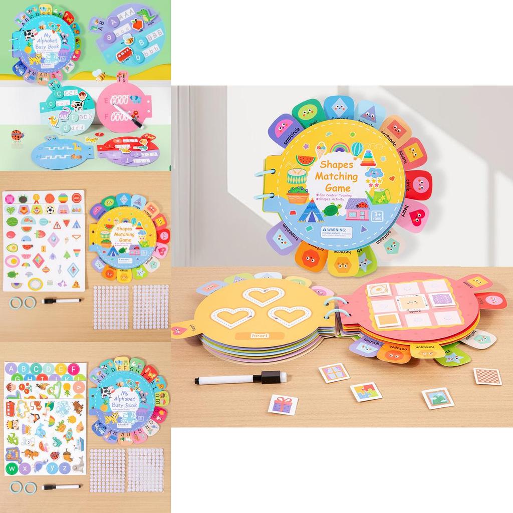 Shape And Letter Recognition Paste Book For Early Learning And Recognition