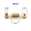 Micro Copper Worm Gear OD2.4mm Width 3.5mm Hole 0.98mm Wormwheel W2.4x3.5-1A 0.2M Pinion