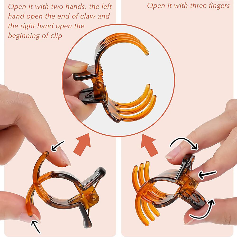 10Pcs Hair Claw Clips for Women 1.0 1.5cm Small Black Brown Transparent Plastic Mini Hairpin Barrettes Hair Styling Accessories