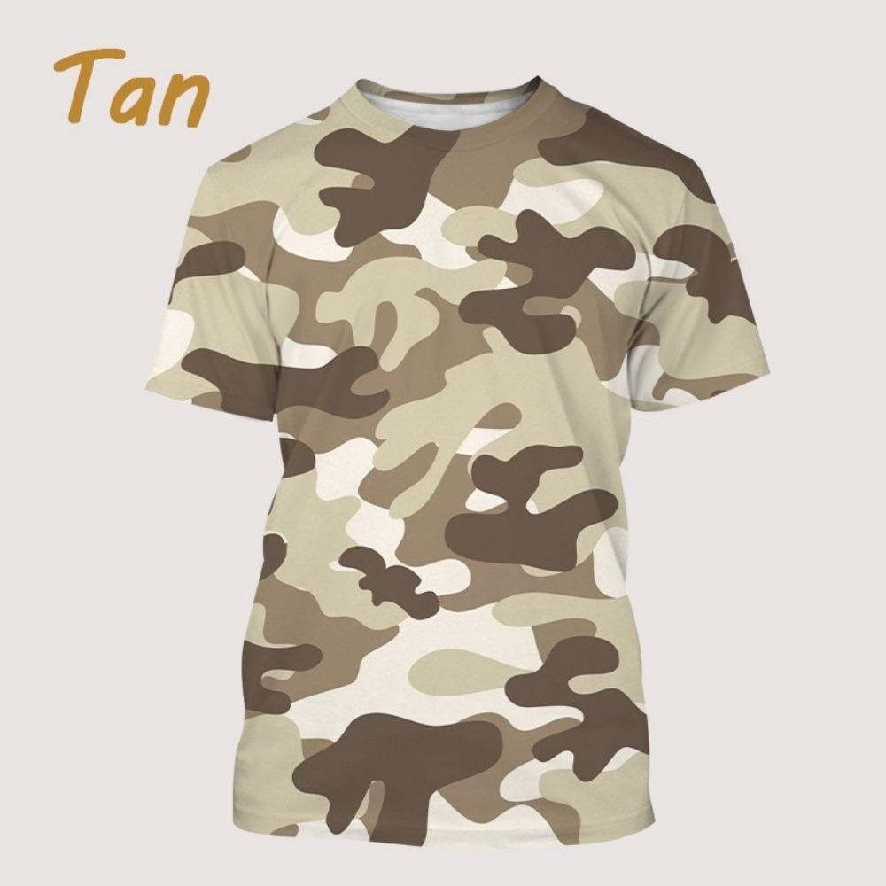 Summer Camouflage T-shirt, Unisex T-shirt, Short Sleeved Off Shoulder T-shirt, Camouflage Commander T-shirt