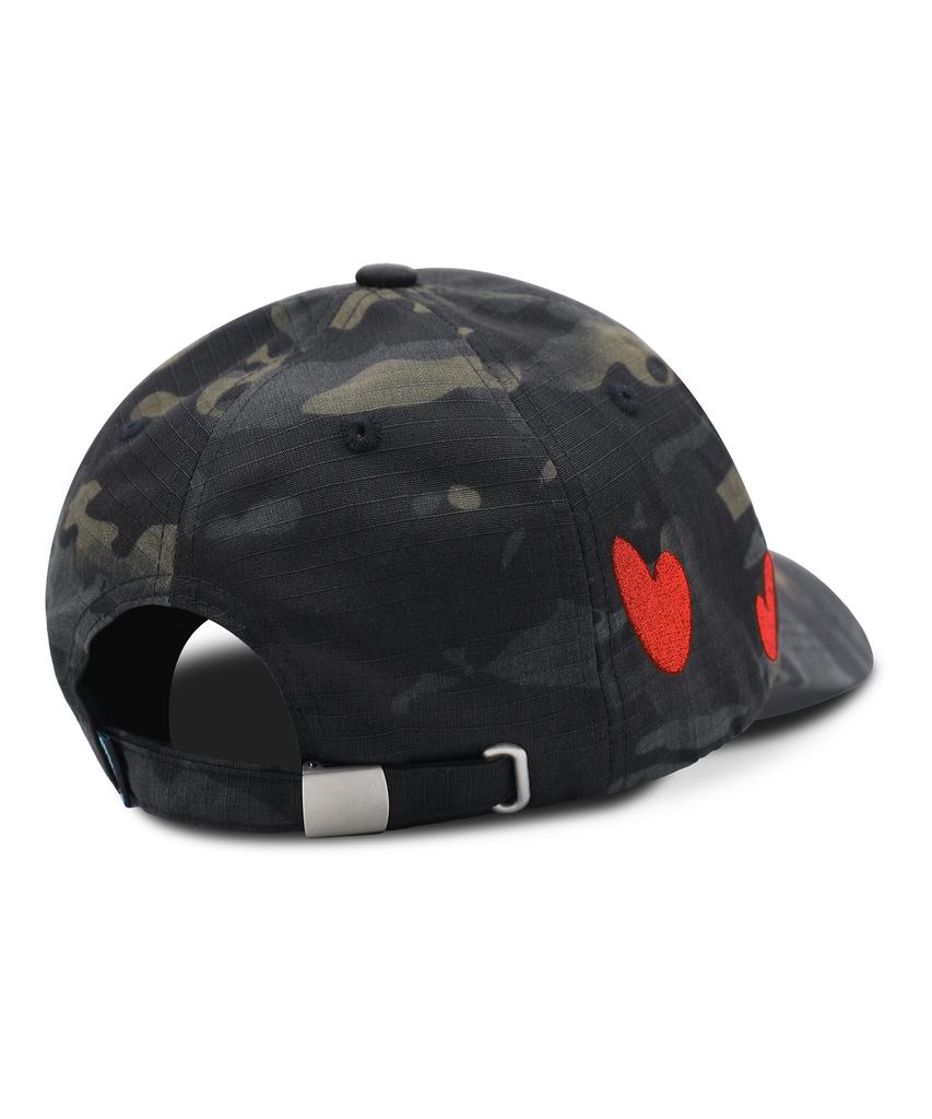 GLACK Gc040 Heart Rework Camo Ball Cap (Black Camo)
