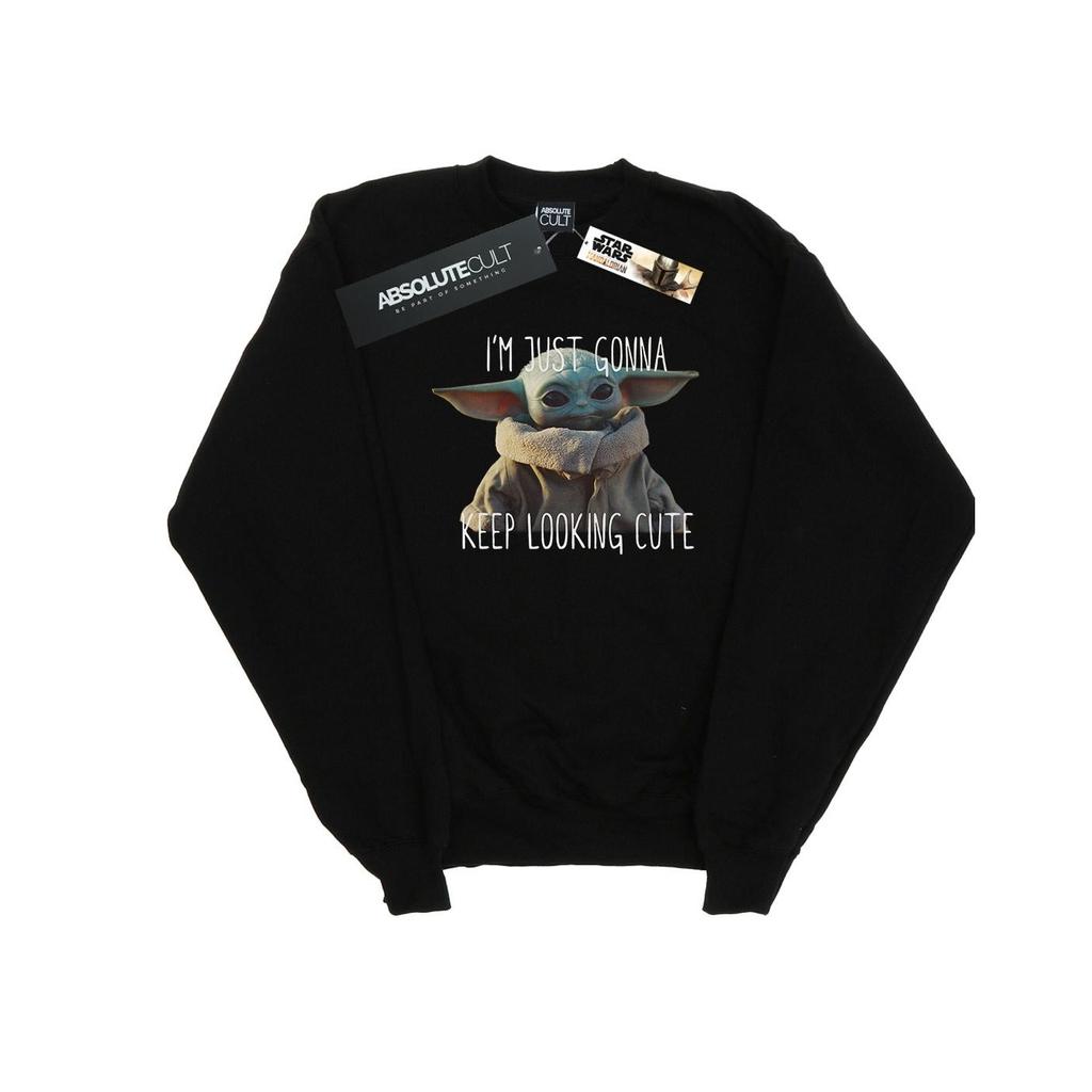 Star Wars Womens/Ladies The Mandalorian Keep Looking Cute Sweatshirt