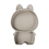 Baby Silicone Dinnerware Set: Silicone Bowl, Cartoon Plate, Bib, Divided Stainless Steel Spoon, Fork, Cup.