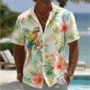 Men's Floral  3D Print Shirt Button Up Shirt Casual Shirt Summer Shirt Short Sleeve Daily Vacation Clothing