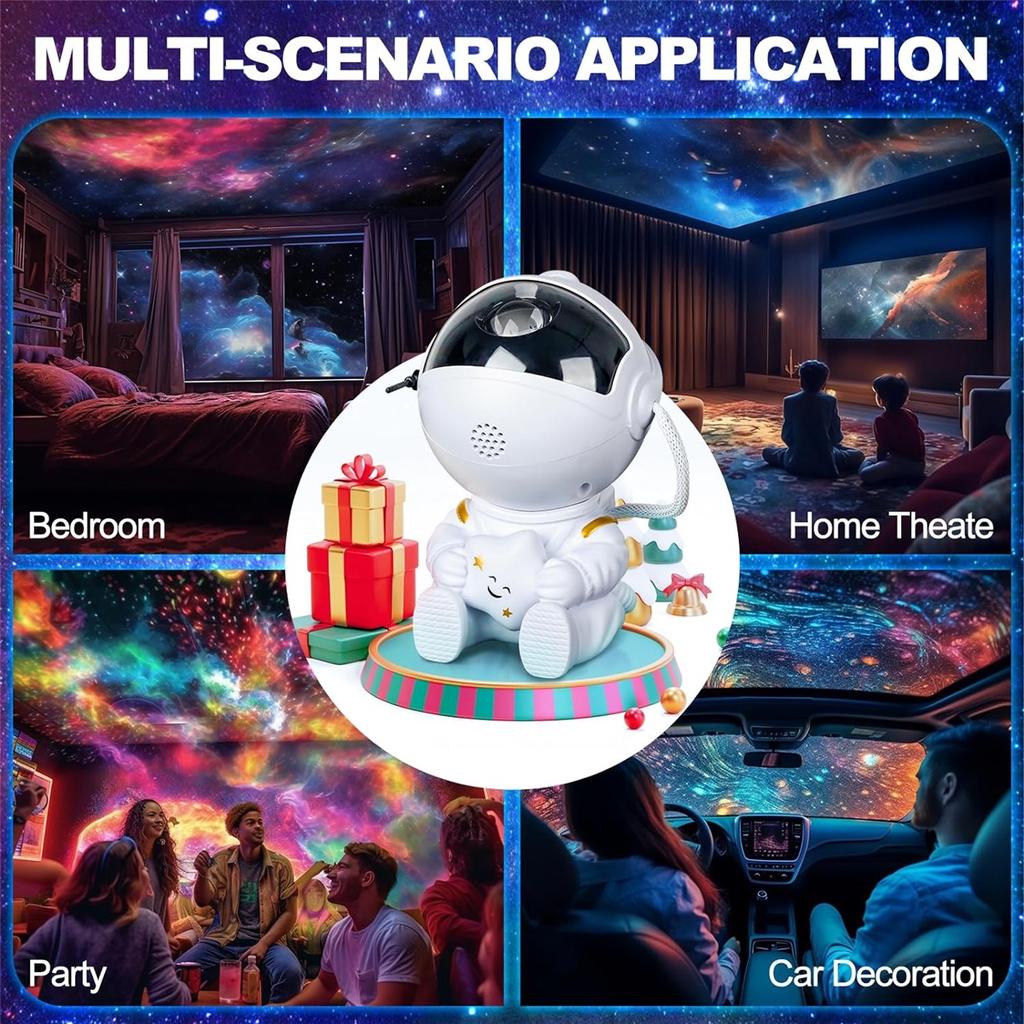 Astronaut Star Projector Lamp, Suitable for Multi-room Decoration, a Great Gift, and a Perfect Starry Night Light for Bedroom De