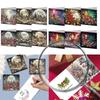 6PCS DIY Rhinestone Diamond Art Mosaic Postcards Xmas Theme Diamond Art Greeting Cards Creative Birthday & Thanksgiving Card