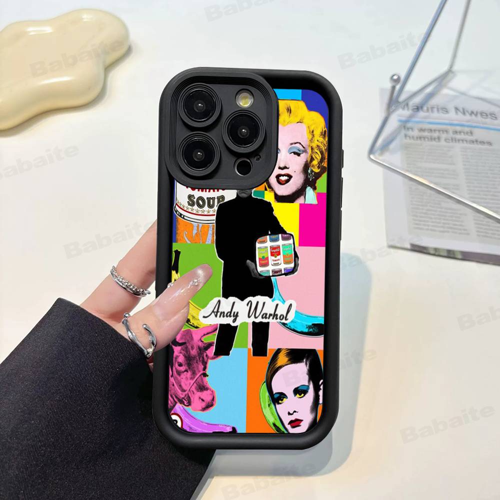 Andy Warhol Art Phone Case For IPhone 17 16 15 14 13 12 11 Pro Max Mini Plus Soft TPU Back Cover