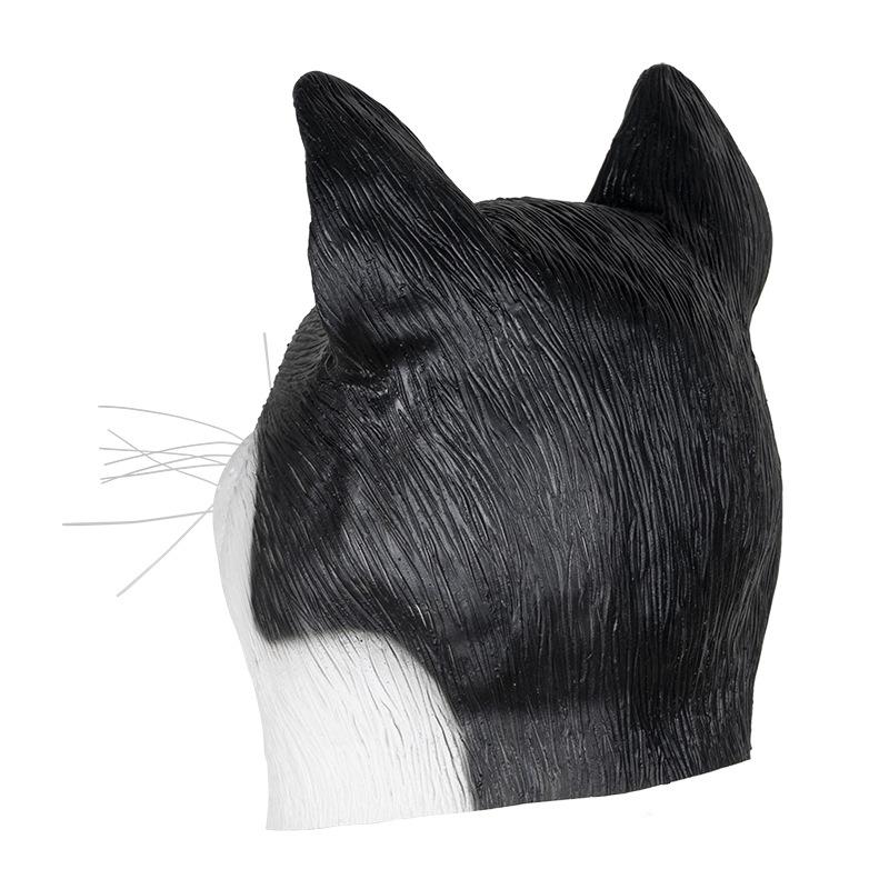 White Cat Latex Headgear, Party Mask