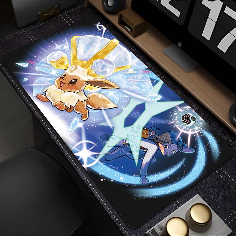 Water Pokemon Vaporeon Art Large Gaming Mouse Pad Waterproof Non-slip