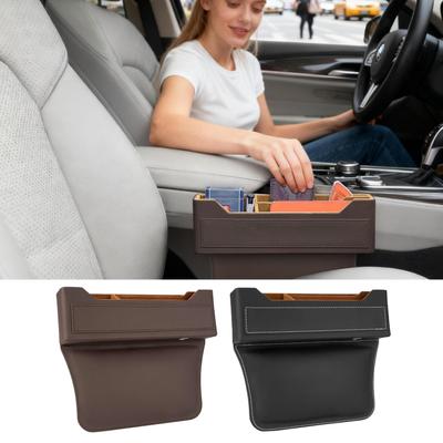 Remplisseur d'espace de siège latéral de voiture Boîte de rangement intérieure d'automobile Boîte de rangement pour espace de siège latéral de voiture Pour téléphone Lunettes de soleil Cartes Clés Argent Pour
