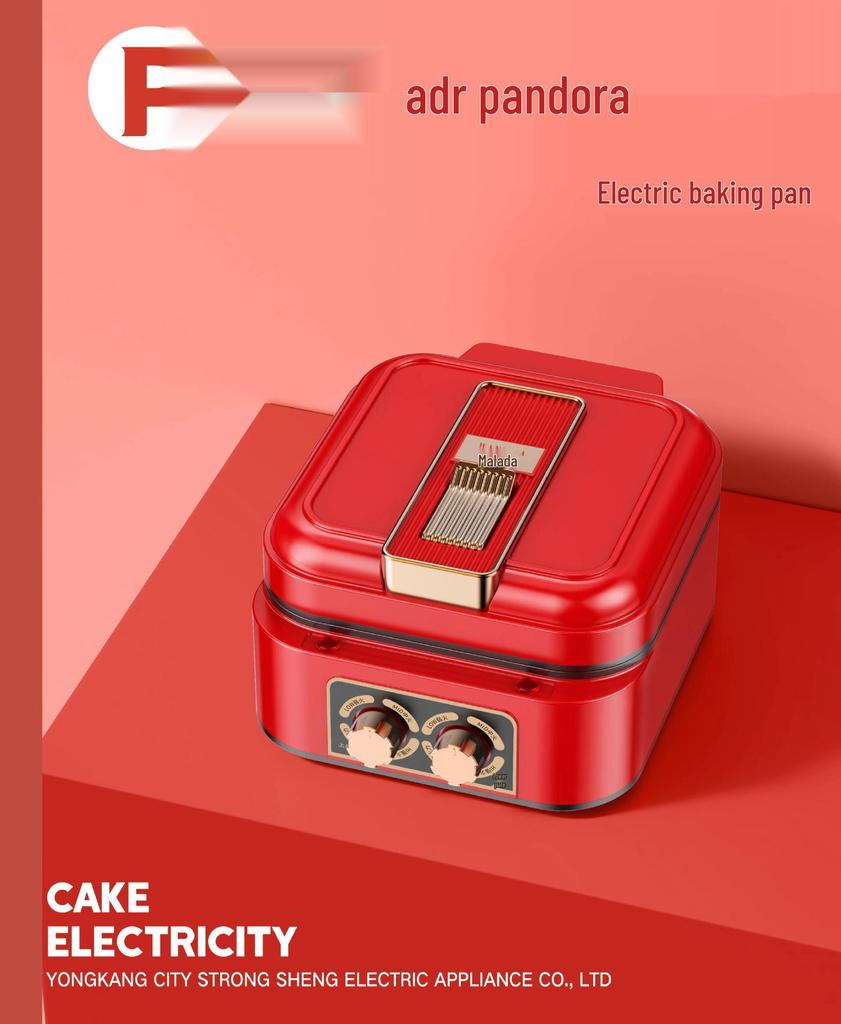 Dual-Sided Electric Crepe & Grill Maker: Multi-Functional Pancake Griddle & Hot Pot Combo