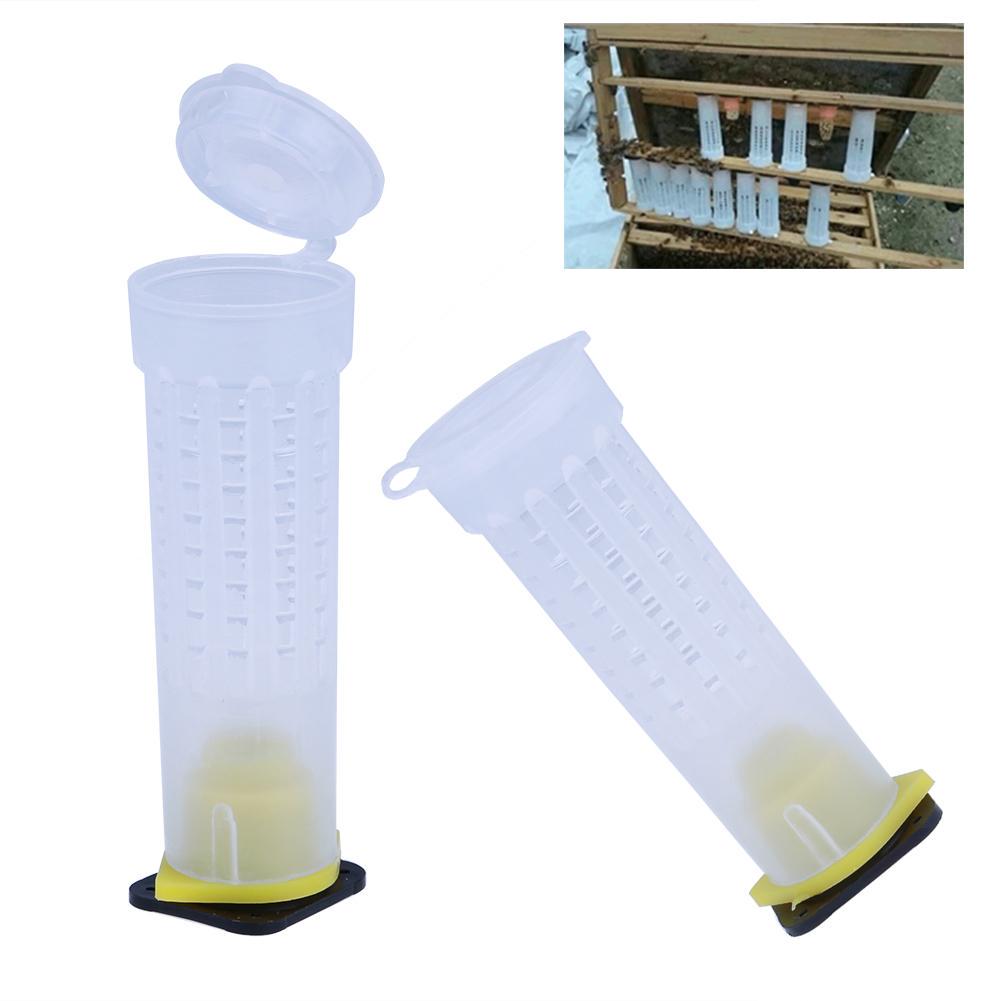10Pcs Plastic Beekeeping Kit Rearing Queen Bee Cages Hair Roller Beekeepers Tool