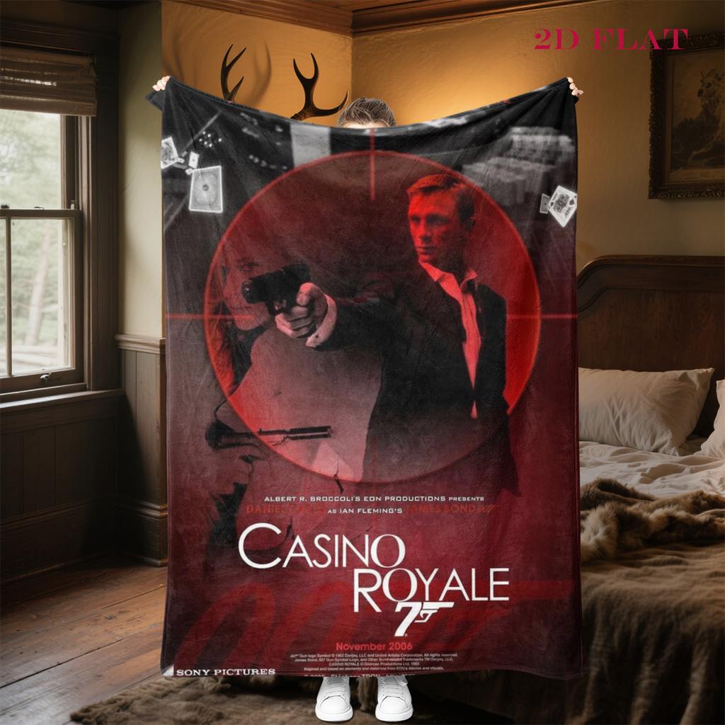 Elegance: Casino Royale Blanket Home Decor Soft and Comfortable Nap Blanket Air Conditioning Blanket Bedroom