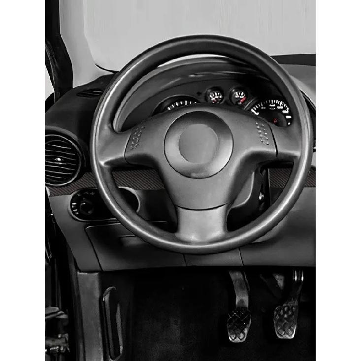 

2pcs Car LHD Soft Carbon Fiber Sticker Main Driver Strip Interior Accessories Trim For Seat Ibiza 6l 2003 2004 2005 2006-2008