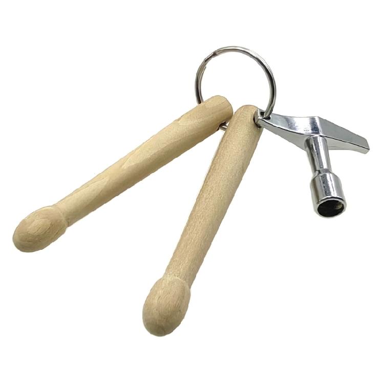 Professional Percussion Keychain Combo Wooden Sticks And Adjustable Lock Portables Music Accessory