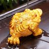 Golden Toad Color-Changing Resin Tea Pet