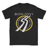 Bon Jovi Slippery When Wet World Tour Amazing 100% Cotton Tee Shirt Short Sleeve  T Shirt Round Neck Clothing Graphic