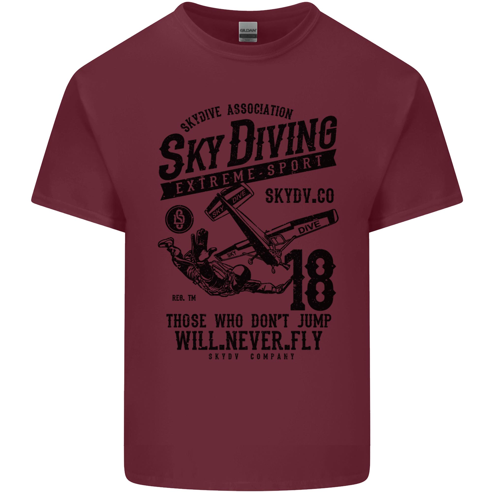 Skydiving Extreme Sports Skydiver Freefall Unisexs Light Cotton TShirt S