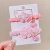 2Pcs Hair Tie High Elasticity Glossy Fabric Hair Rope with Transparent Cherry Blossom