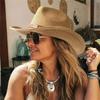 57-62cm Western Cowboy Hat - Stylish Jazz Sun Hat for Men & Women, Wide Brim Beach Hat with Windbreak Rope