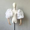 DIY Puffy Bridal Sleeves Organza Removeable Short Arm Sleeves Decorative Sleeves for Wedding Gowns