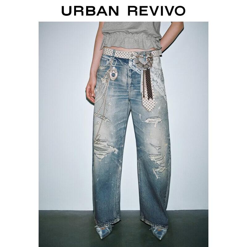UR2026 Women s Retro Y2K Curved Casual Pants 26