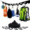 Camping Lanyard Outdoor Camping Clothesline Campsite Storage Strap Tent Lanyard with D Buckle Black