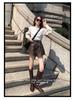 Autumn 2024 Women's High-Waist PU Leather Wide-Leg Shorts - Casual A-Line Style