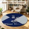 Round Rug Custom NameTottenham Hotspur FC Pattern Non Slip Carpet Home Floor Decor