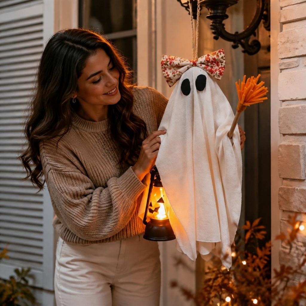 Halloween Hängendes Schaukel-Ornament mit leuchtendem Hut für Veranda Feiertagsdekoration