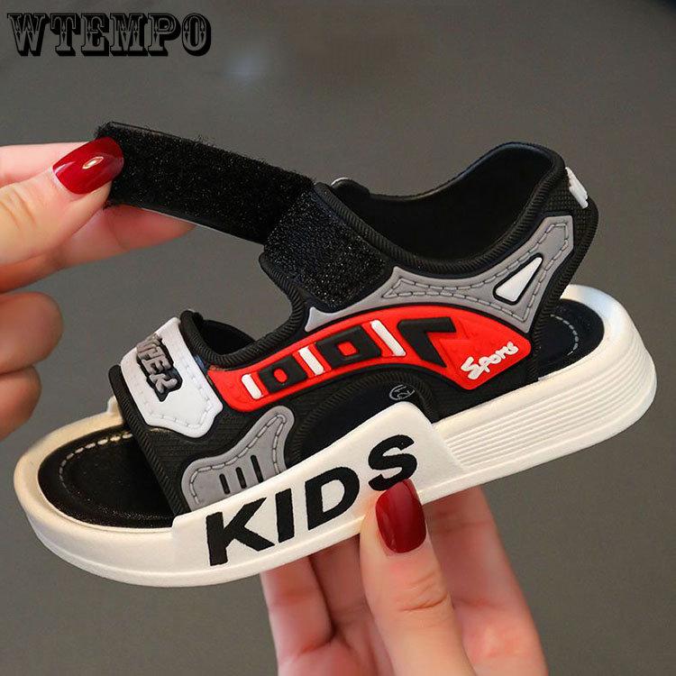 

Наружные противоскользящие Детские сандалии Летние износостойкие сандалии с открытым носком Средние и маленькие детские Velcro сандалии для мальчиков