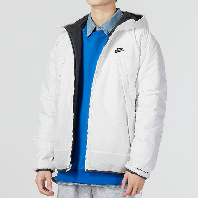 Nike Puffer Jackets Men's Black Hooded Moderate Quilted Padded Jacket (Unisex) Puffer Jackets DH2784 030