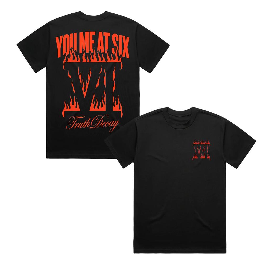 You Me At Six band Truth Decay Cotton Black All Size T Shirt SE499 Unisex T-Shirt S