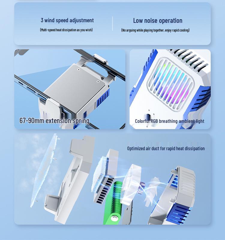 Wireless Silent Cross-Border Cooling Radiator: Game-Specific Semiconductor Phone Clip