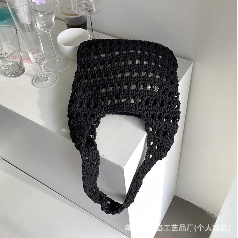 Fashion Crochet Straw Bag for Women Raffia Woven Tote Handbag New Hollow Clutch Beach Bag for Vacation Casual Totes 2025