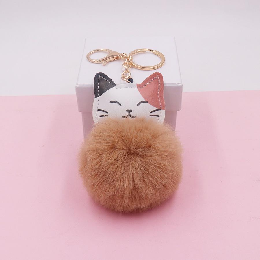 Adorable Kitten Plush Keychain - Cute Cat Figurine for Backpack or Suitcase