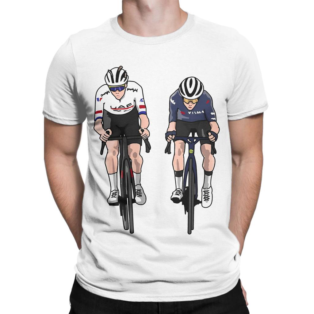 Hipster TADEJ POGACAR TShirts Men Round Collar Pure Cotton T Shirt Cycling NO1 Short Sleeve Tee Shirt New Arrival Clothes